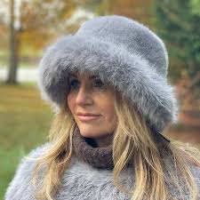 Light Grey Luxury Furry Bucket Hat