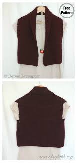 Sleeveless shell easy sleeveless shell knitting pattern features a rolled bottom and neck and is a great pattern for beginner and expert knitters alike. Simple Garter Stitch Vest Free Knitting Pattern