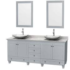 Wyndham collection berkeley 80 inch double bathroom vanity in white with white carrara marble top with white undermount oval sinks and no mirror. Wyndham Acclaim Vanity Wcv800080descmd2bm24 S Vintage Tub