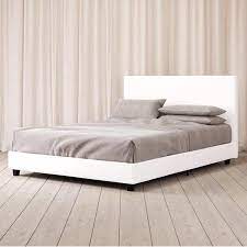 Upholstered in linen and featuring a modern silhouette, this. Mainstays Upholstered Bed Multiple Options Available White In 2021 White Bed Frame Upholstered Platform Bed Upholstered Beds