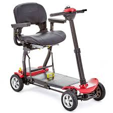 A mobility scooter is a mobility aid similar to a wheelchair but configured like a motor scooter. Qs4 Electric Folding Scooter