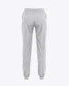 Sweatpants are widely worn where there is no strict dress code. Women S Heather Cuffed Joggers Back View In Apparel Mockups On Yellow Images Object Mockups