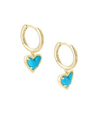 Check spelling or type a new query. Ari Heart Gold Huggie Earrings In Turquoise Magnesite Kendra Scott