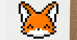 La pixel art facile da fare si propone ai bambini piccoli, come attività ludica e didattica. Pixel Art Fox Fox Untersetzer Spreadshirt