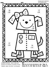 3 digit subtraction with regrouping coloring sheet sketch coloring page. Double Digit Addition Subtraction With Regrouping Color By Code