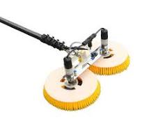 Water Powered Rotating Brushes for Efficient Cleaning