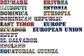 Nomes De Pais Nas Cores De Bandeiras Nacionais Conjunto Completo Letra B Ilustracao Stock Ilustracao De Barem Bandeira 77964171