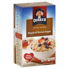 I don't know if they did this to lower calorie count but if so then they could keep the regular one and make another one that is lower cal for those that. Quaker Oatmeal Instant Maple Brown Sugar 10 1 51 Oz 43 G Packets 15 1 Oz 430 G Rite Aid