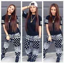 Bella's mind march 25, 2021. Pants Bandana Print Joggers Bandana Black Jeans Shrirt Stripes Swag Style Hip Hop Urban Skirt Shirt Dance Outfits Fashion Hip Hop Outfits