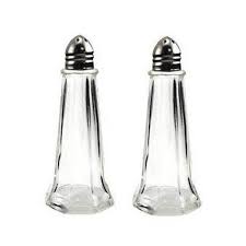 Winco Glass With Stainless Steel Top Tower Salt And Pepper Shaker Clear Base Chrome Plated Top 1 Oz 12 Box Walmart Com Walmart Com Gold leaf salt & pepper shakers w/ holder.