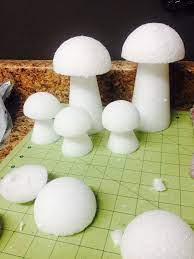 Diy Styrofoam Mushrooms Diy Party Decor Trolls Birthday Party Diy Party Decorations Alice In Wonderland Tea Party