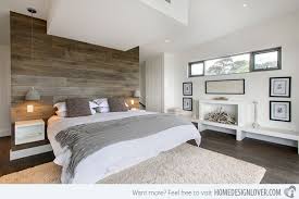 For the bookish type the overlapping square frames above the bed would seem to suit. 20 Bedrooms With Wooden Panel Walls Home Design Lover Wood Bedroom Decor Fresh Bedroom Remodel Bedroom