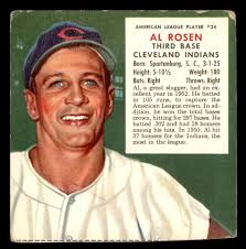 1953 Red Man without Tab Baseball #AL24 Al Rosen GD *e1