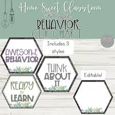 farmhouse behavior clip chart home sweet classroom