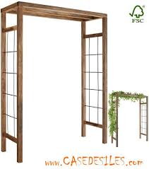 Pergola Bois Treillis Acier Galvanise Ikebana 393 Pergola Bois Arche Jardin Construire Une Pergola