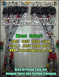 Jual gorden motif karakter berkualitas hanya di gorden dekorasi, toko gorden online dengan aneka produk pilihan dengan harga murah dan berkualitas Jual Gorden Kantor Berponi Cantik Motif Angry Bird Pasarsemarang Com