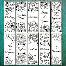 Thinking Positive Printable Bookmark Motivation Bookmark Etsy In 2020 Inspirational Quotes Cards Coloring Bookmarks Quote Cards