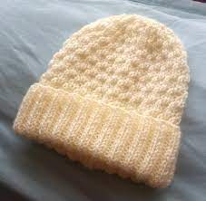 A Hat On Straight Needles Seersucker Zsazsa Brown Knitting Patterns Free Hats Baby Hat Knitting Patterns Free Knit Beanie Pattern