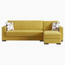 كنبة ركنية سرير 3 مقاعد مع وسائد من بيرسي أصفر