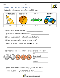 As you scroll down, you will see many worksheets for hour and the half hour, a.m and. Money Worksheets For First Grade