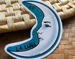 La Luna Sticker, Moon Sticker , La Loteria Sticker, Mexican Style Sticker,  Die Cut Sticker, Matte Vinyl, Sticker