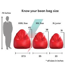 Classic Junior Bean Bag Orange With Beans