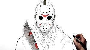 How To Draw Jason | Step By Step | Friday The 13th - YouTube