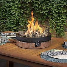 North Woods 16 Inch Northwoods Outdoor Patio Table Top Fire Round Gas Fire Bowl Features Smokeless And Fire Pit Table Top Outdoor Propane Fire Pit Gas Firepit
