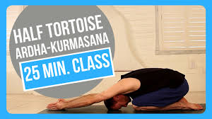 How To Do Half Tortoise Ardha Kurmasana Yoga Education Youtube