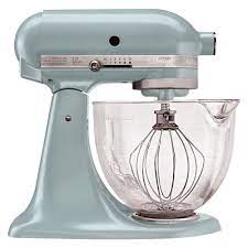 All kitchenaid mixers share one common feature: Kitchenaid Artisan Design Series 5 Quart Tilt Head Stand Mixer With Glass Bowl Ksm155gb Azure Blue Kitchen Aid Mixer Kitchen Aid Kitchenaid Artisan