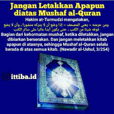 Manhaj Salaf Di Instagram Jangan Letakkan Apapun Diatas Mushaf Al Quran Para Ulama Sepakat Bahwa Setiap Muslim Wajib Menghormati Dan Mem Quran Membaca Islam