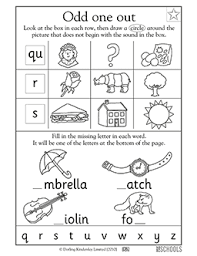 Free preschool and kindergarten worksheets. What S The First Letter Q To Z 1st Grade Kindergarten Preschool Reading Writing Worksheet Greatschools