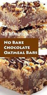 No Bake Chocolate Oatmeal Bars Ideafood No Bake Oatmeal Bars Chocolate Oatmeal Bars Desserts