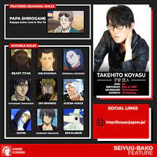 Anime Corner On Twitter Papa Shirogane Is Voiced By Takehito Koyasu You May Remember Him His Role As Dio Beast Titan Gin Doujima Or Roswaal L Mathers Https T Co Bziykmjist Roswaal l mathers (ロズワール・l・メイザース) is the lord of the roswaal mansion and the greatest magician in lugnica. papa shirogane is voiced by takehito