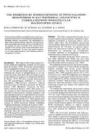 Check spelling or type a new query. The Inhibition By Hydrocortisone Of Prostaglandin Biosynthesis In Rat Peritoneal Leucocytes Is Correlated With Intracellular Macrocortin Levels Abstract Europe Pmc