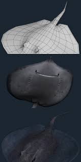 3drt Sealife Stingray Geometric Quilt Sealife Stingray