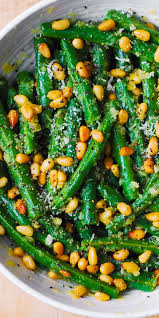 Thanksgiving Green Beans With Pine Nuts Thanksgiving Green Bean Recipe Thanksgiving Green Beans Green Beans