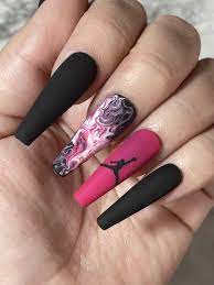 Long Press On Nail Set In 2021 Acrylic Nails Coffin Pink Long Acrylic Nails Coffin Glue On Nails