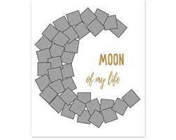 Photo Collage Moon Shape Collage Blog Template Photoshop Template Scrapbook Pages Template Collage Template Photo Collage Template Shape Collage