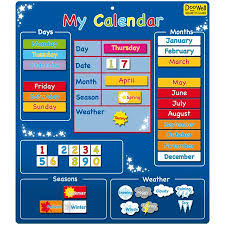 Magnetic My First Calendar Blue Kids Calendar Classroom Calendar Toddler Calendar