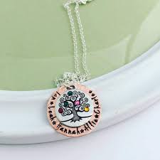 The tree is the permanent symbol of life and love extends in families.stay together and enjoy individual development like the connection between a tree and its growing branch.this tree necklace with custom family names is designed to be a wonderful gift for family members. Hand Stamped Personalized Family Tree Necklace Jewelry Pendants Valresa Com