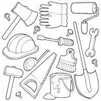 These printable coloring pages are great for: Construction Tools Tools Theme Coloring Pages Coloring Books
