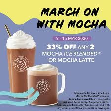 Not valid on previous purchases. 9 15 Mar 2020 The Coffee Bean And Tea Leaf March On With Mocha Promotion Sg Everydayonsales Com