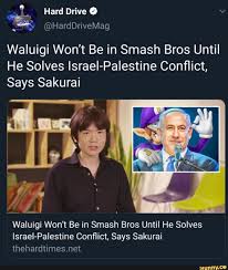 .israel and palestine when a symbol appeared on his instagram page telling his vast following of more than 4.1 million to hold israel in their prayers. Waluigi Won T Be In Smash Bros Until He Solves Israel Palestine Conï¬‚ict Says Sakurai Waluigi Won T Be In Smash Bros Until He Solves Israei Palestine Conï¬‚ict S Smash Bros Bros Super Smash Brothers