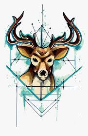 Maybe you would like to learn more about one of these? Tattoo Head Deer Watercolor Vector Unicorn Drawing Kepala Rusa Rusa Vektor Hd Png Download Transparent Png Image Pngitem