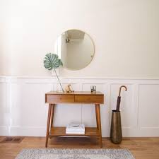 Mid Century Mini Console Acorn Mid Century Modern Wall Decor Modern Entry Table Decor