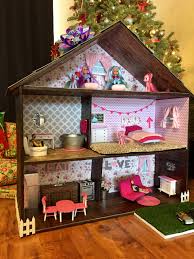 Homemade Diy Dollhouse Under 40 Home Depot Samples Furniture Cardboard Hot Glue Popsicle Sticks Fabric Homemade Dollhouse Diy Barbie House Diy Dollhouse