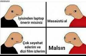 İyisinden laptop önerir misiniz Masaüstü al Çok seyehat ederim ve dizi film  izlerim Malsın - Guldum.net - Caps arama motoru