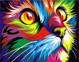 Abstract Cat Face Cat Painting Diy Canvas Wall Art Art
