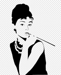Tiffany glass, inspired by louis comfort tiffany, brings a splash of color. Audrey Hepburn Stencil Breakfast At Tiffany S Gigi Wall Decal Face Black Hair Png Pngegg